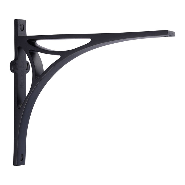 High quality image of the Heritage Brass Bridge Shelf Bracket 8'' x 6.5'' Matt Black Finish | Sku. br2190-8-bkmt | Discounted prices available from Trade Door Handles