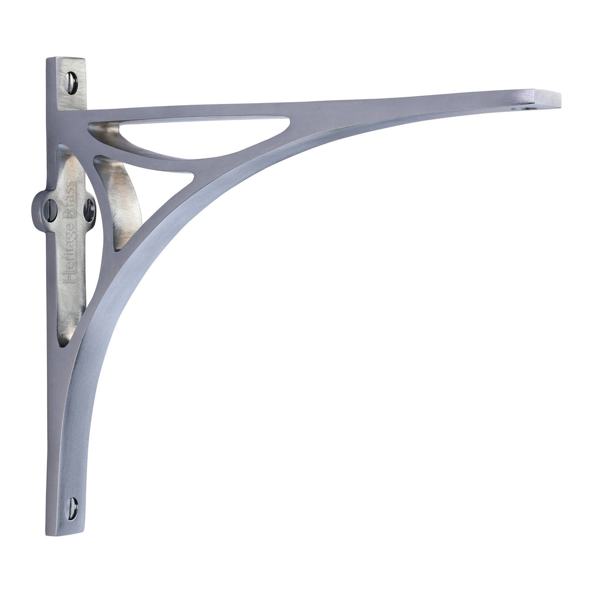 High quality image of the Heritage Brass Bridge Shelf Bracket 8'' x 6.5'' Satin Chrome Finish | Sku. br2190-8-sc | Discounted prices available from Trade Door Handles