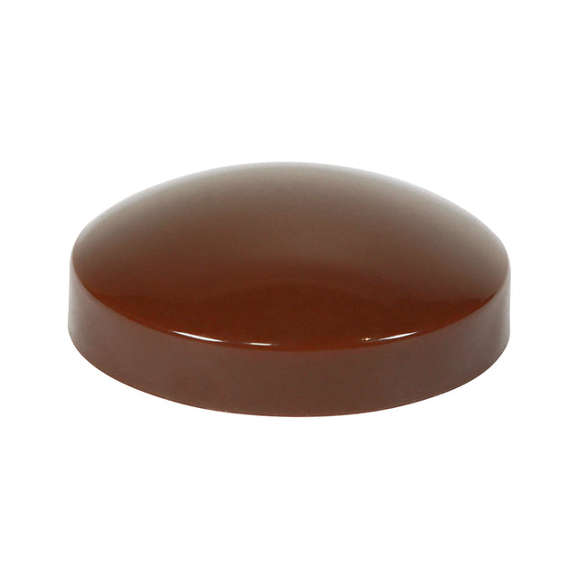 This is an image of Timco - Two Piece Screw Caps - Brown To fit 3.5 to 4.2 Screw - (100 PCS TIMpac) BROWNPLAST