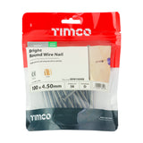 This is an image of Timco - Round Wire Nails - Bright 100 x 4.50mm (0.5 Kg TIMbag) BRW100MB