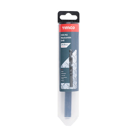 This is an image of Timco - HSS-M Blacksmith Drill Bit 24.0mm (1 Each Tube) BSD24