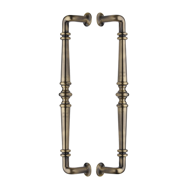 High quality image of the Heritage Brass Back to Back Door Pull Handle Avon Design Antique Brass Finish
 | Sku. btb1169-390-at | Discounted prices available from Trade Door Handles