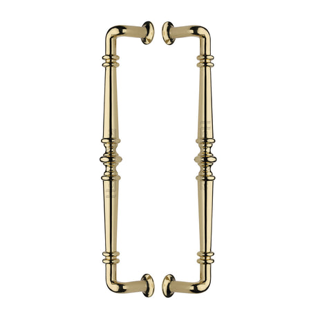 High quality image of the Heritage Brass Back to Back Door Pull Handle Avon Design Polished Brass Finish | Sku. btb1169-390-pb | Discounted prices available from Trade Door Handles