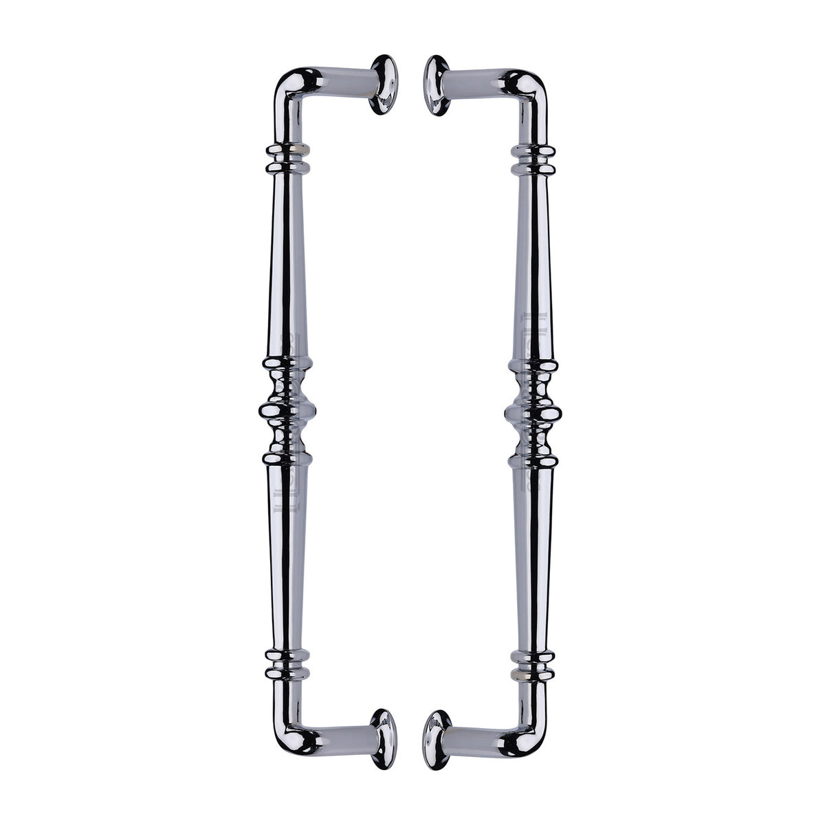 High quality image of the Heritage Brass Back to Back Door Pull Handle Avon Design Polished Chrome Finish | Sku. btb1169-390-pc | Discounted prices available from Trade Door Handles
