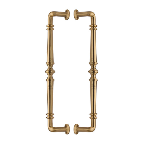 High quality image of the Heritage Brass Back to Back Door Pull Handle Avon Design Satin Brass Finish | Sku. btb1169-390-sb | Discounted prices available from Trade Door Handles