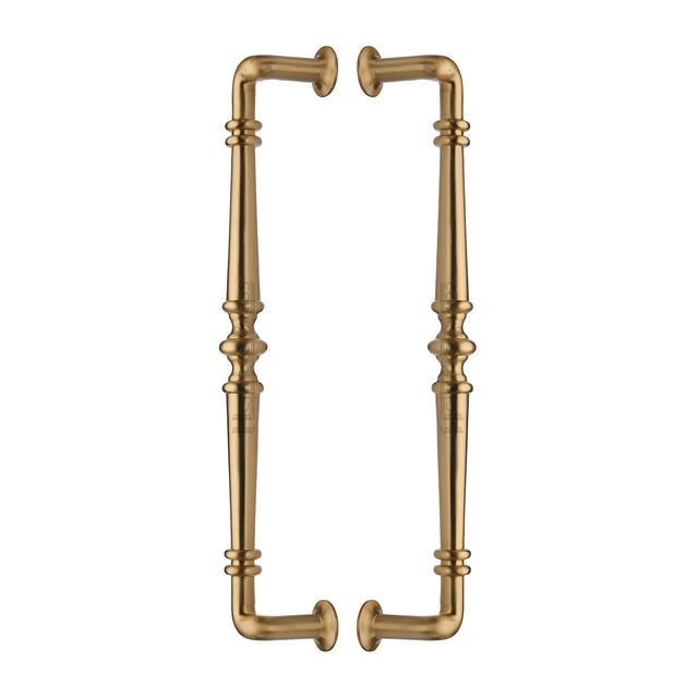 High quality image of the Heritage Brass Back to Back Door Pull Handle Avon Design Satin Brass Finish | Sku. btb1169-390-sb | Discounted prices available from Trade Door Handles