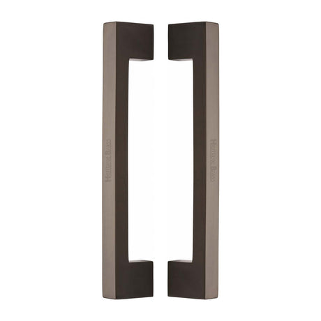 High quality image of the Heritage Brass Back to Back Door Pull Handle Metro Design 305mm Matt Bronze Finish
 | Sku. btb1390-305-mb | Discounted prices available from Trade Door Handles