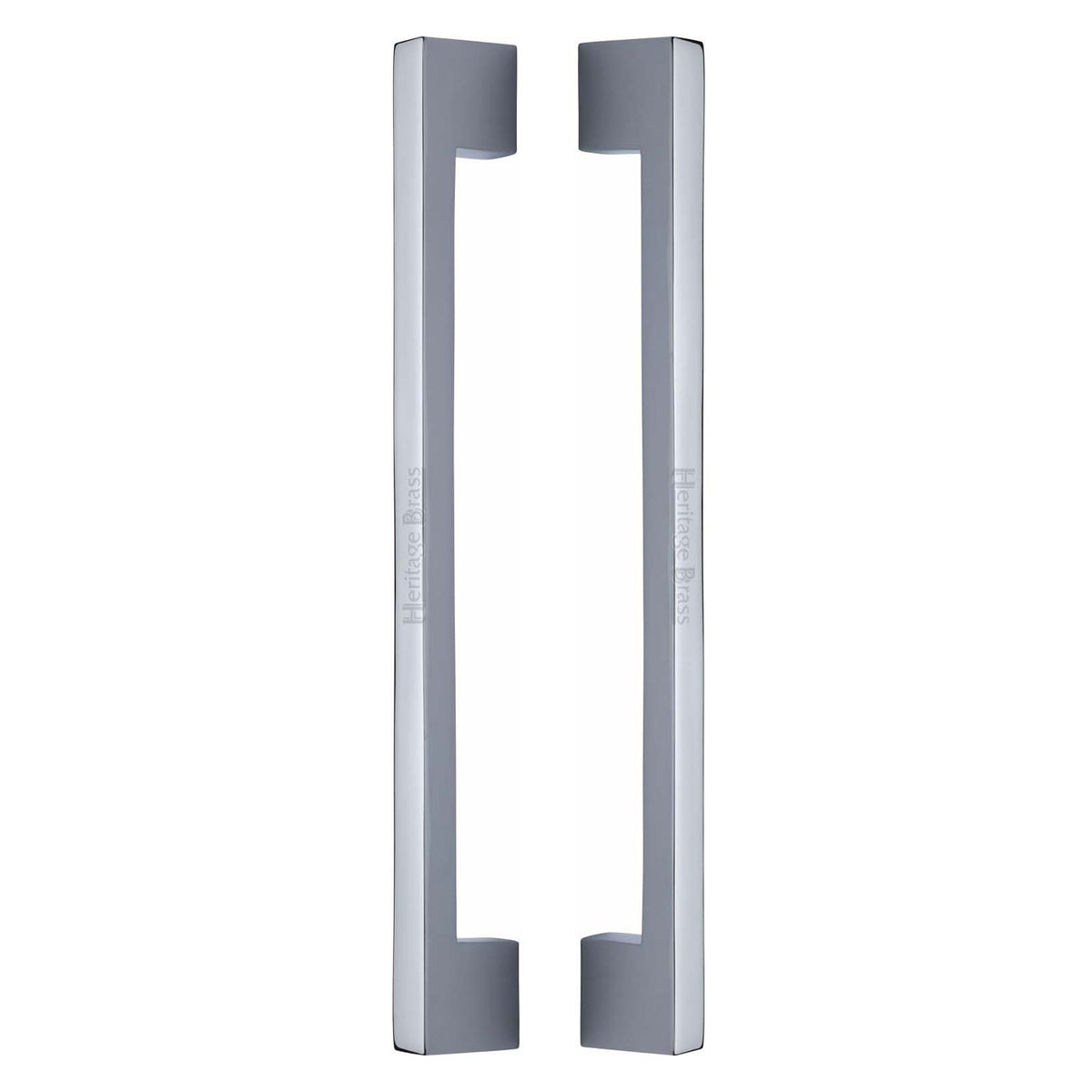 Heritage Brass Back to Back Door Pull Handle Metro Design 457mm Polished Chrome Finish - M.Marcus code BTB1390 457-PC