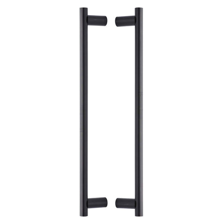 High quality image of the Heritage Brass Back to Back Door Pull Handle Round Bar Design 489mm Matt Bronze Finish
 | Sku. btb2059-489-mb | Discounted prices available from Trade Door Handles