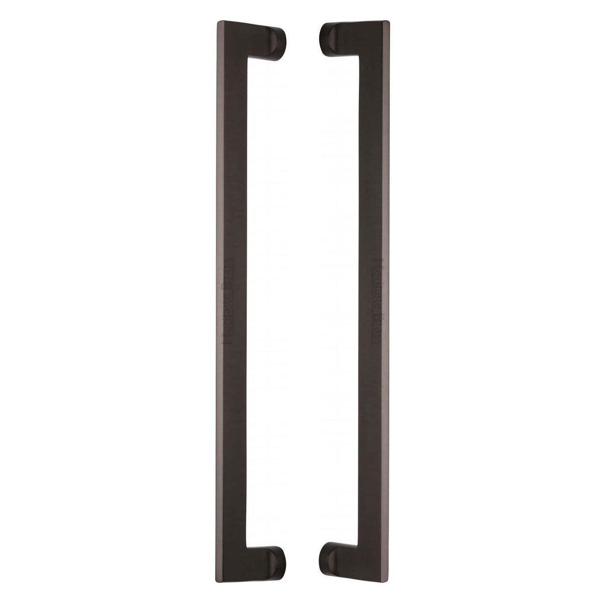High quality image of the Heritage Brass Back to Back Door Pull Handle Apollo Design 460mm Matt Bronze Finish | Sku. btb4150-460-mb | Discounted prices available from Trade Door Handles