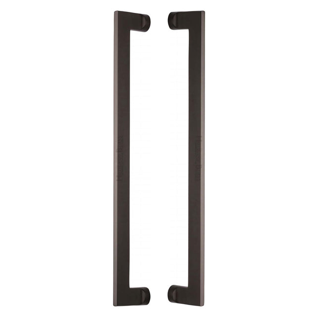High quality image of the Heritage Brass Back to Back Door Pull Handle Apollo Design 460mm Matt Bronze Finish | Sku. btb4150-460-mb | Discounted prices available from Trade Door Handles