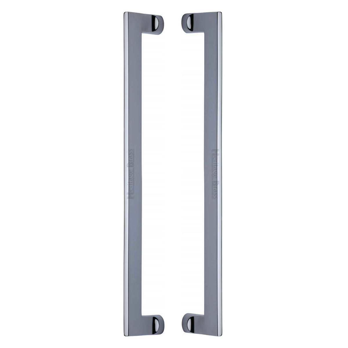 High quality image of the Heritage Brass Back to Back Door Pull Handle Apollo Design 460mm Polished Chrome Finish | Sku. btb4150-460-pc | Discounted prices available from Trade Door Handles