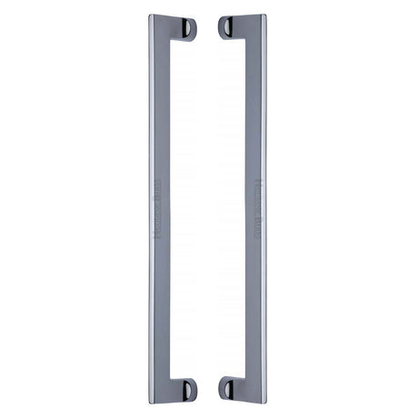 High quality image of the Heritage Brass Back to Back Door Pull Handle Apollo Design 460mm Polished Chrome Finish | Sku. btb4150-460-pc | Discounted prices available from Trade Door Handles