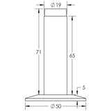 Technical drawing of of Burlington - Plain Wall Mounted Door Stops Chamfered Rose Dark Bronze Sku. BUR-970DB-972DB