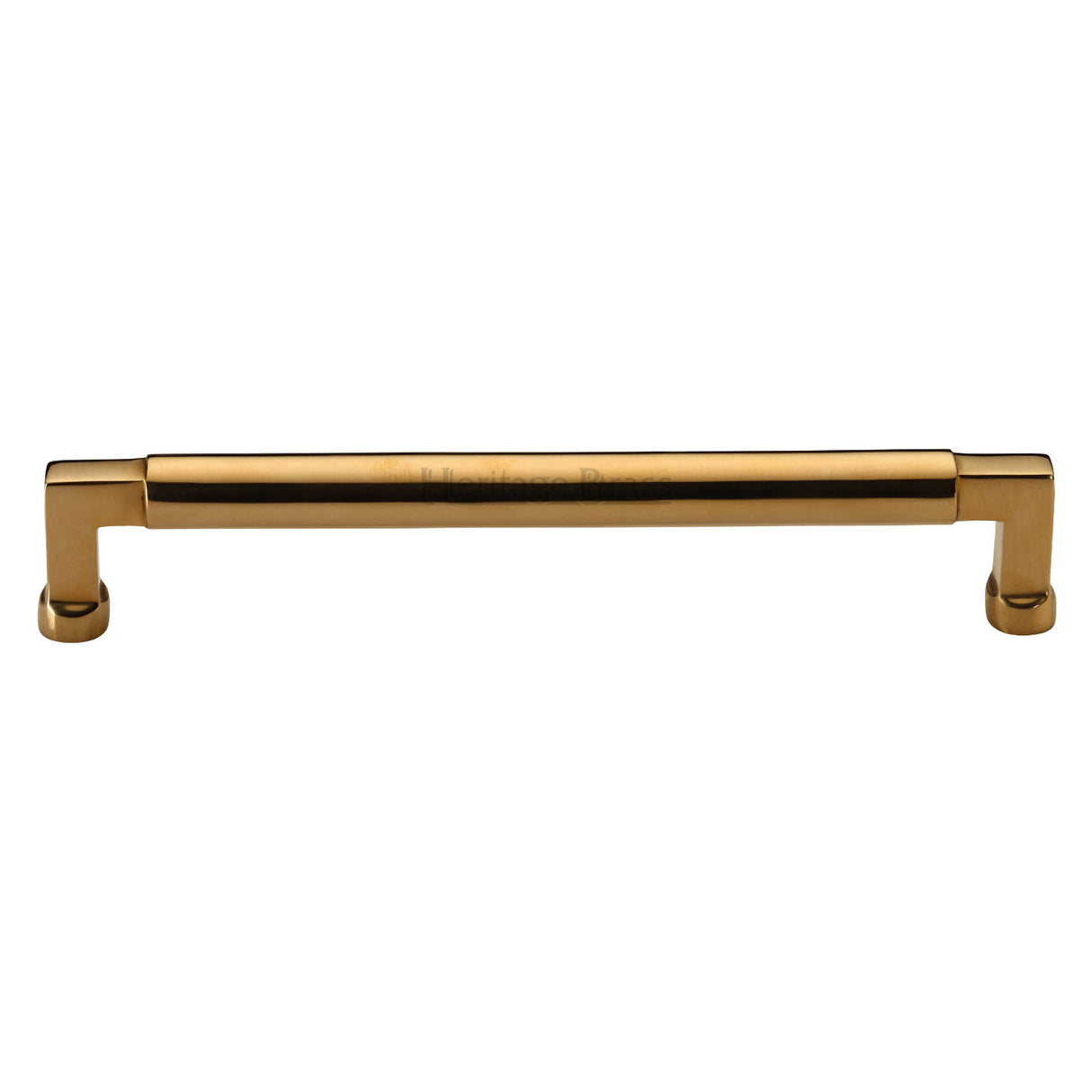 High quality image of Heritage Brass Cabinet Pull Bauhaus Design 203mm CTC Unlacquered Brass Finish | Sku. C0312 254-ULB | available from Trade Door Handles.
