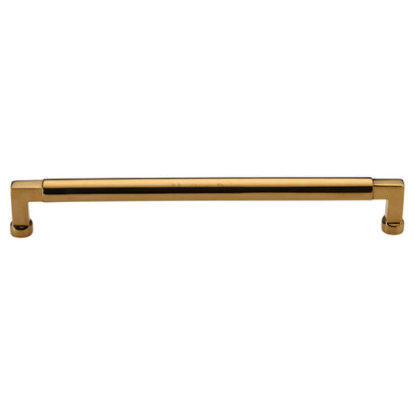High quality image of Heritage Brass Cabinet Pull Bauhaus Design 254mm CTC Unlacquered Brass Finish | Sku. C0312 320-ULB | available from Trade Door Handles.