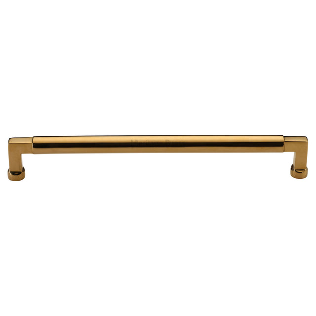 High quality image of Heritage Brass Cabinet Pull Bauhaus Design 254mm CTC Unlacquered Brass Finish | Sku. C0312 320-ULB | available from Trade Door Handles.