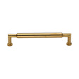 High quality image of Heritage Brass Cabinet Pull Bauhaus Round Design 152mm CTC Unlacquered Brass Finish | Sku. C0319 203-ULB | available from Trade Door Handles.