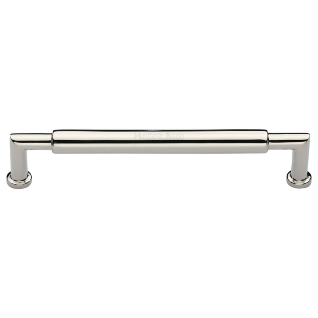 High quality image of the Heritage Brass Cabinet Pull Bauhaus Round Design 254mm CTC Polished Nickel Finish | Sku. c0319-254-pnf | Discounted prices available from Trade Door Handles