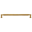 High quality image of Heritage Brass Cabinet Pull Bauhaus Round Design 254mm CTC Unlacquered Brass Finish | Sku. C0337 128-ULB | available from Trade Door Handles.