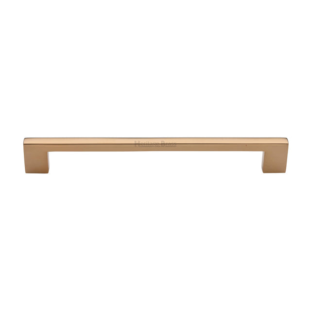 High quality image of Heritage Brass Cabinet Pull Metro Design 192mm CTC Unlacquered Brass Finish | Sku. C0337 256-ULB | available from Trade Door Handles.