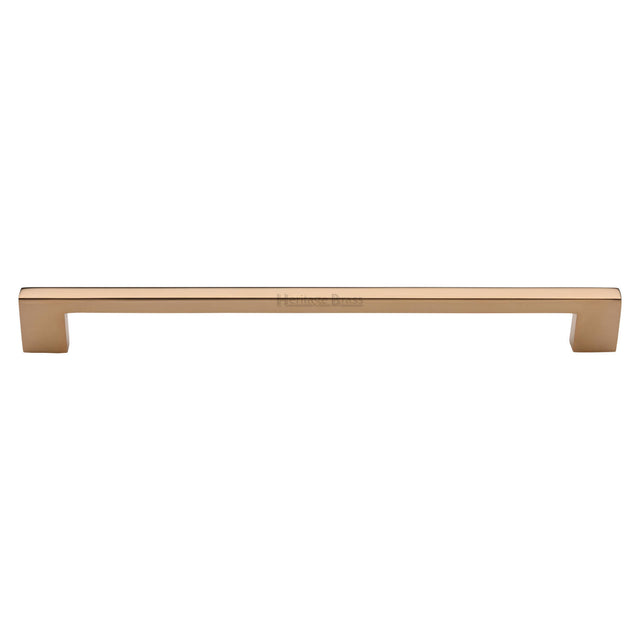 High quality image of Heritage Brass Cabinet Pull Metro Design 256mm CTC Unlacquered Brass Finish | Sku. C0337 320-ULB | available from Trade Door Handles.