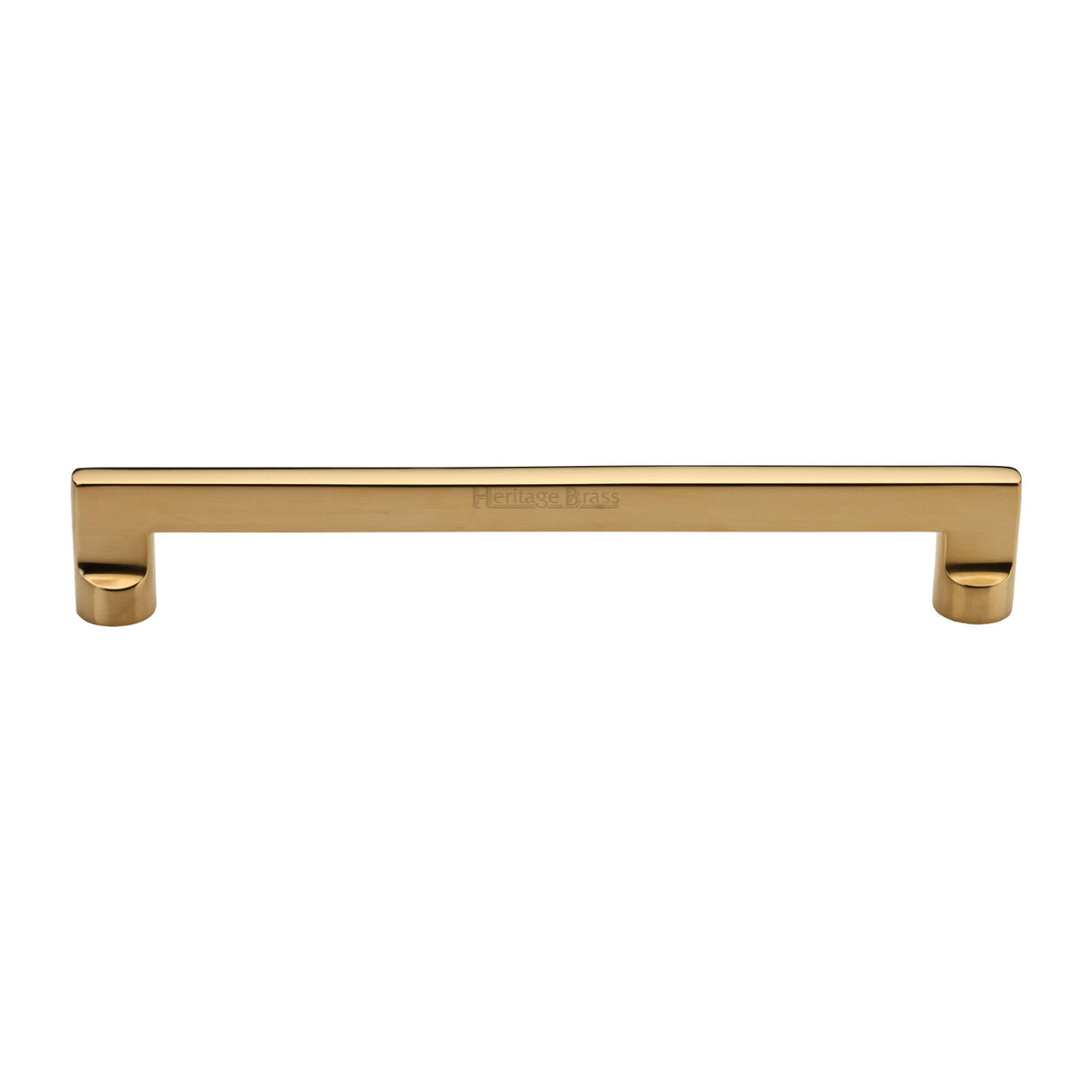 High quality image of Heritage Brass Cabinet Pull Apollo Design 203mm CTC Unlacquered Brass Finish | Sku. C0345 256-ULB | available from Trade Door Handles.
