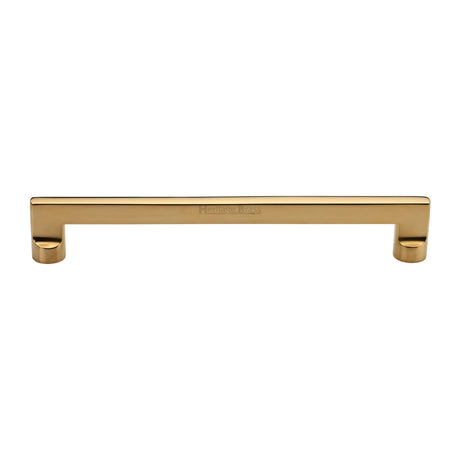 High quality image of Heritage Brass Cabinet Pull Apollo Design 203mm CTC Unlacquered Brass Finish | Sku. C0345 256-ULB | available from Trade Door Handles.