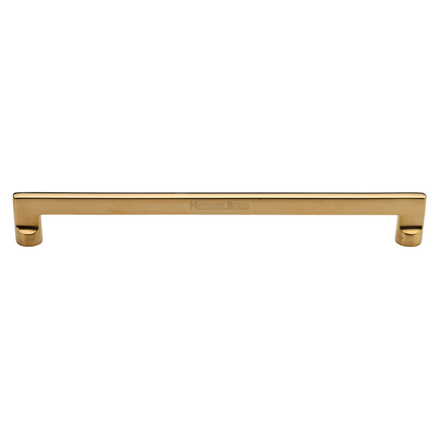 High quality image of Heritage Brass Cabinet Pull Apollo Design 256mm CTC Unlacquered Brass Finish | Sku. C0345 96-ULB | available from Trade Door Handles.