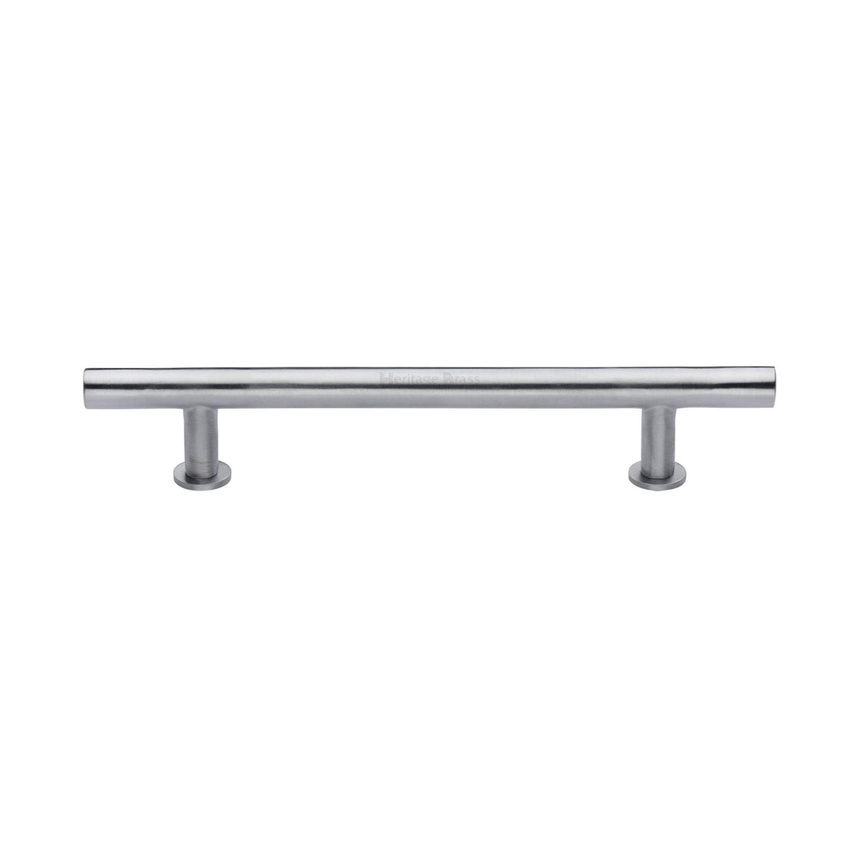 High quality image of the Heritage Brass Cabinet Pull T-Bar Design with 16mm Rose 160mm CTC Satin Chrome Finish | Sku. c0362-160-sc | Discounted prices available from Trade Door Handles