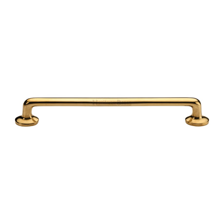 High quality image of Heritage Brass Cabinet Pull Traditional Design 203mm CTC Unlacquered Brass Finish | Sku. C0376 256-ULB | available from Trade Door Handles.
