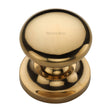 High quality image of Heritage Brass Cabinet Knob Victorian Round Design 38mm Unlacquered Brass finish | Sku. C114 32-ULB | available from Trade Door Handles.