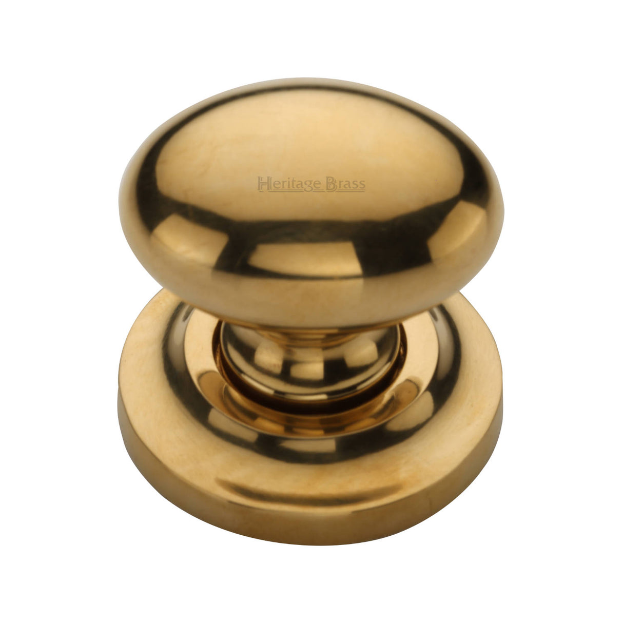 High quality image of Heritage Brass Cabinet Knob Victorian Oval Design 32mm Unlacquered Brass finish | Sku. C114 38-ULB | available from Trade Door Handles.