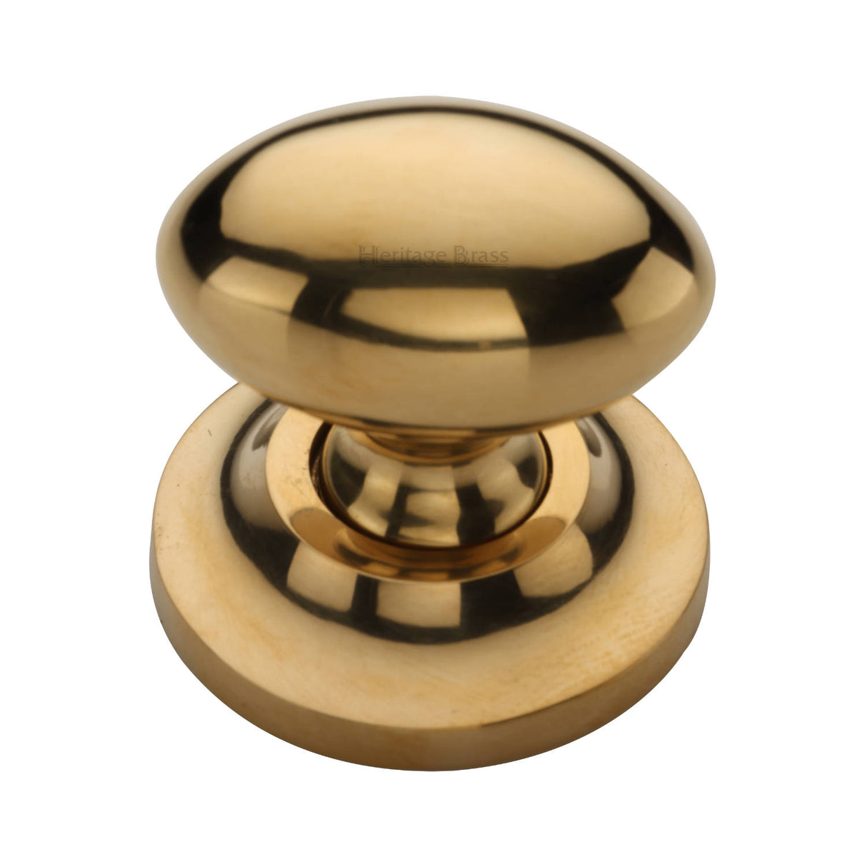 High quality image of Heritage Brass Cabinet Knob Victorian Oval Design 38mm Unlacquered Brass finish | Sku. C1700-ULB | available from Trade Door Handles.