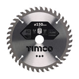 This is an image of Timco - Circular Saw Blade - Trimming/Crosscut - Medium/Fine 150 x 20 x 40T (1 Each Clamshell) C1502040