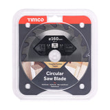 This is an image of Timco - Circular Saw Blade - General Purpose - Coarse/Medium 160 x 30 x 16T (1 Each Clamshell) C1603016