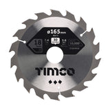 This is an image of Timco - Circular Saw Blade - Combination - Medium 165 x 30 x 18T (1 Each Clamshell) C1653018