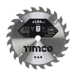 This is an image of Timco - Circular Saw Blade - General Purpose - Coarse/Medium 184 x 16 x 24T (1 Each Clamshell) C1841624