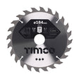 This is an image of Timco - Circular Saw Blade - General Purpose - Coarse/Medium 184 x 30 x 24T (1 Each Clamshell) C1843024