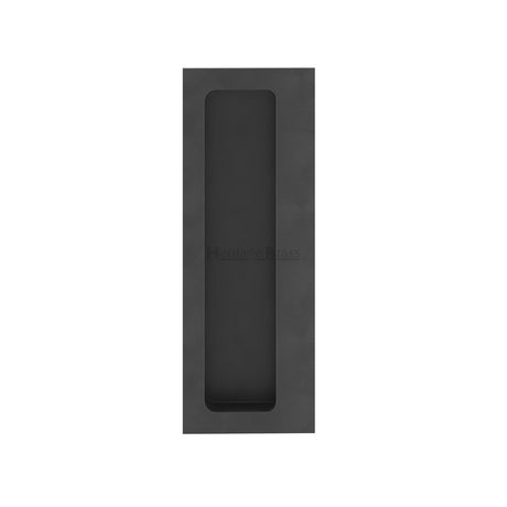 High quality image of the Heritage Brass - Offset Flush Pull for Swing Door Matt Black | Sku. C1862-BKMT | Trade Door Handles