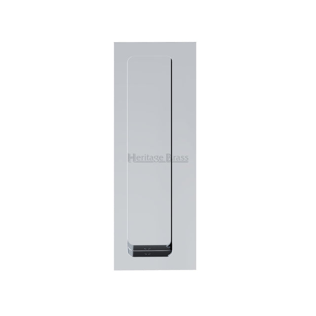 High quality image of the Heritage Brass - Offset Flush Pull for Swing Door Polished Chrome | Sku. C1862-PC | Trade Door Handles