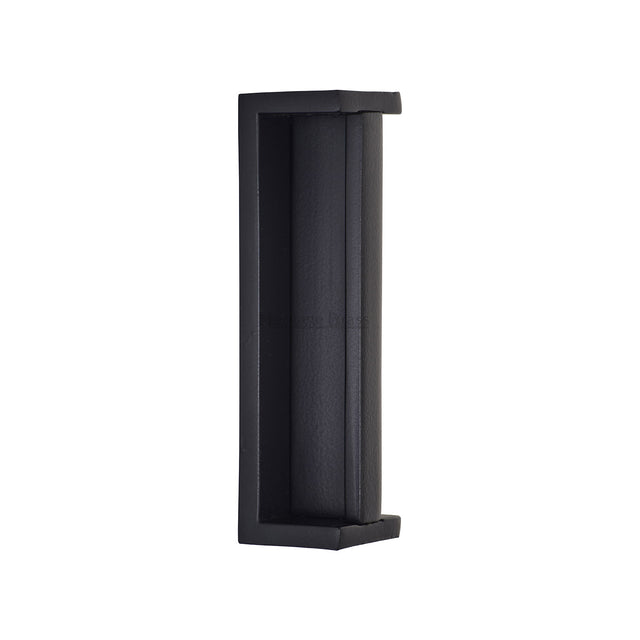 High quality image of the Heritage Brass - Sliding Flush Pull Matt Black | Sku. C1874-BKMT | Trade Door Handles