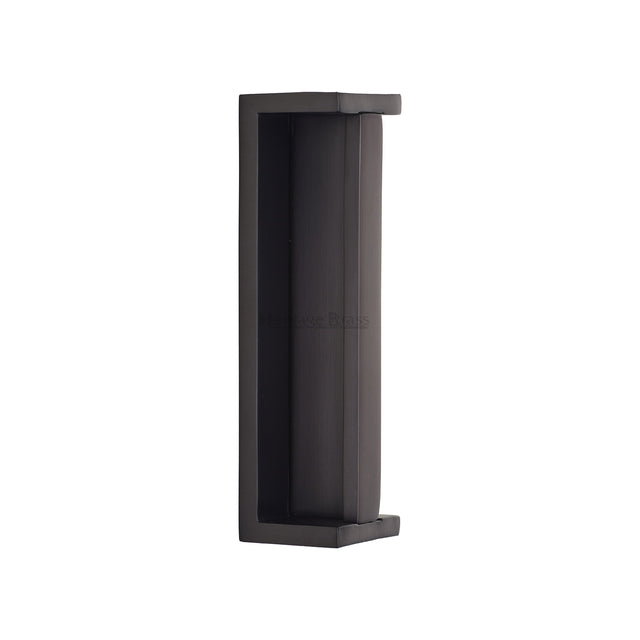 High quality image of the Heritage Brass - Sliding Flush Pull Matt Bronze | Sku. C1874-MB | Trade Door Handles