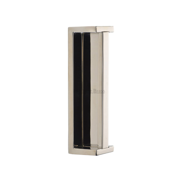 High quality image of the Heritage Brass - Sliding Flush Pull Polished Nickel Finish | Sku. C1874-PNF | Trade Door Handles