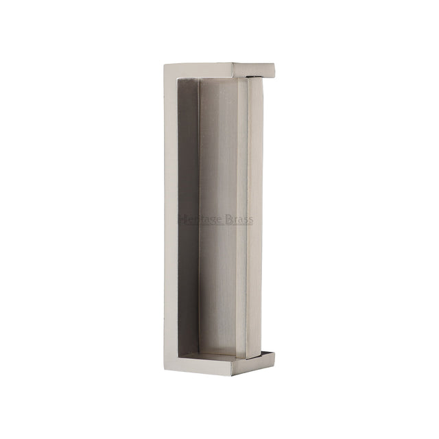 High quality image of the Heritage Brass - Sliding Flush Pull Satin Nickel | Sku. C1874-SN | Trade Door Handles