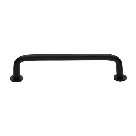 High quality image of the Heritage Brass Cabinet Pull Wire Design with 16mm Rose 160mm CTC Matt Black Finish | Sku. c2156-160-bkmt | Discounted prices available from Trade Door Handles
