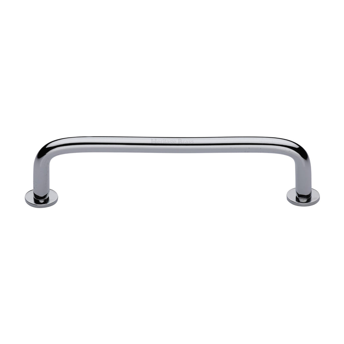 High quality image of the Heritage Brass Cabinet Pull Wire Design with 16mm Rose 160mm CTC Polished Chrome Finish | Sku. c2156-160-pc | Discounted prices available from Trade Door Handles