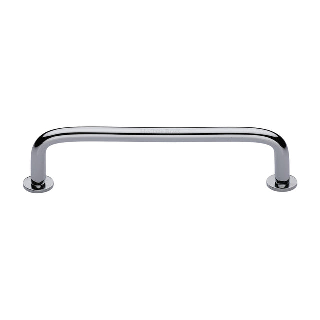 High quality image of the Heritage Brass Cabinet Pull Wire Design with 16mm Rose 160mm CTC Polished Chrome Finish | Sku. c2156-160-pc | Discounted prices available from Trade Door Handles