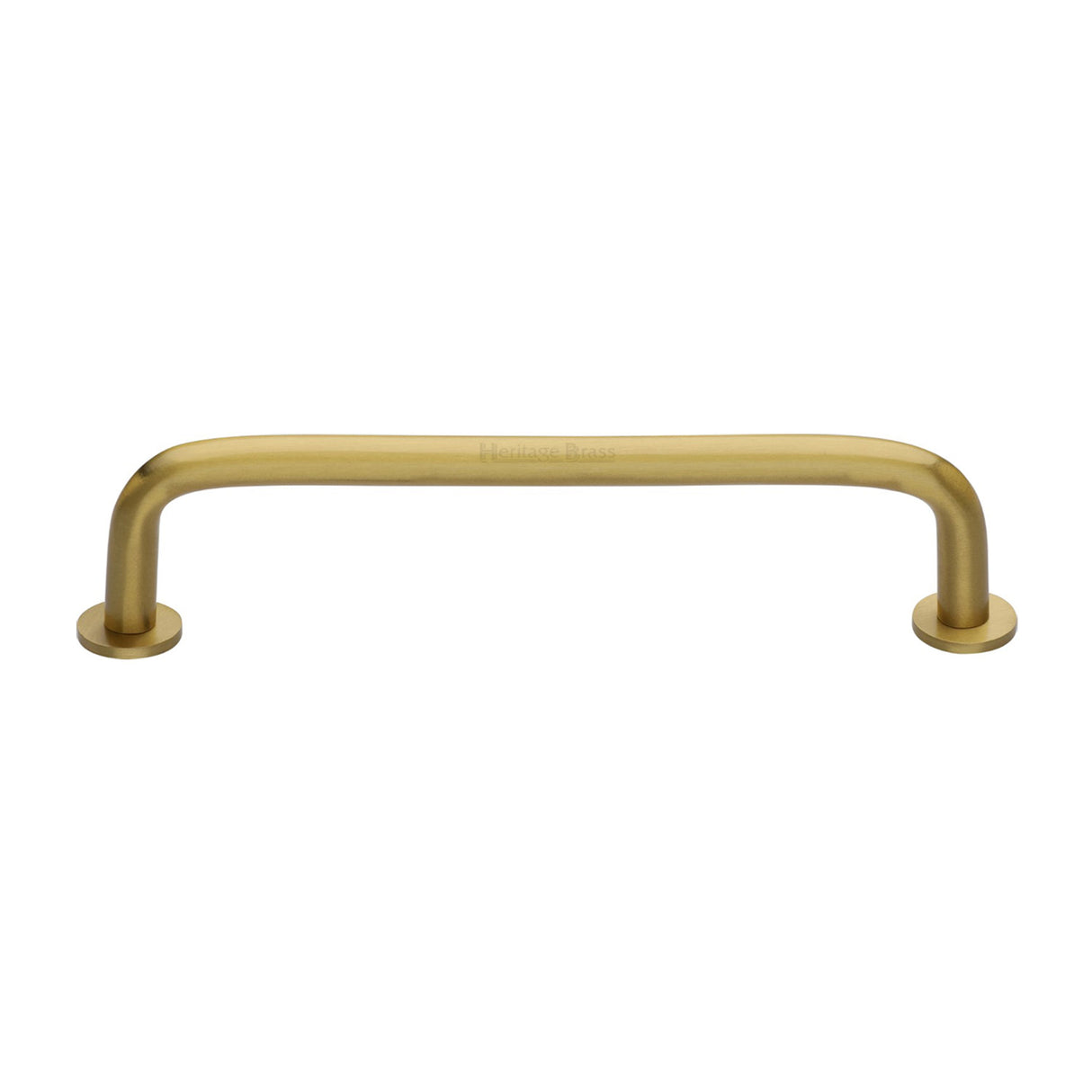 High quality image of the Heritage Brass Cabinet Pull Wire Design with 16mm Rose 160mm CTC Satin Brass Finish | Sku. c2156-160-sb | Discounted prices available from Trade Door Handles