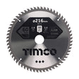 This is an image of Timco - Circular Saw Blade - Fine Trim/Finishing - Extra Fine 216 x 30 x 60T (1 Each Clamshell) C2163060